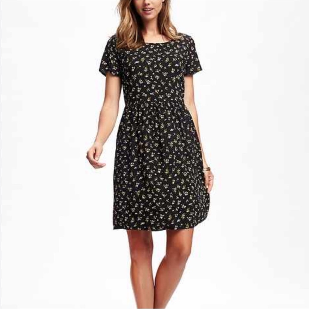 Old navy Floral Black mini dress